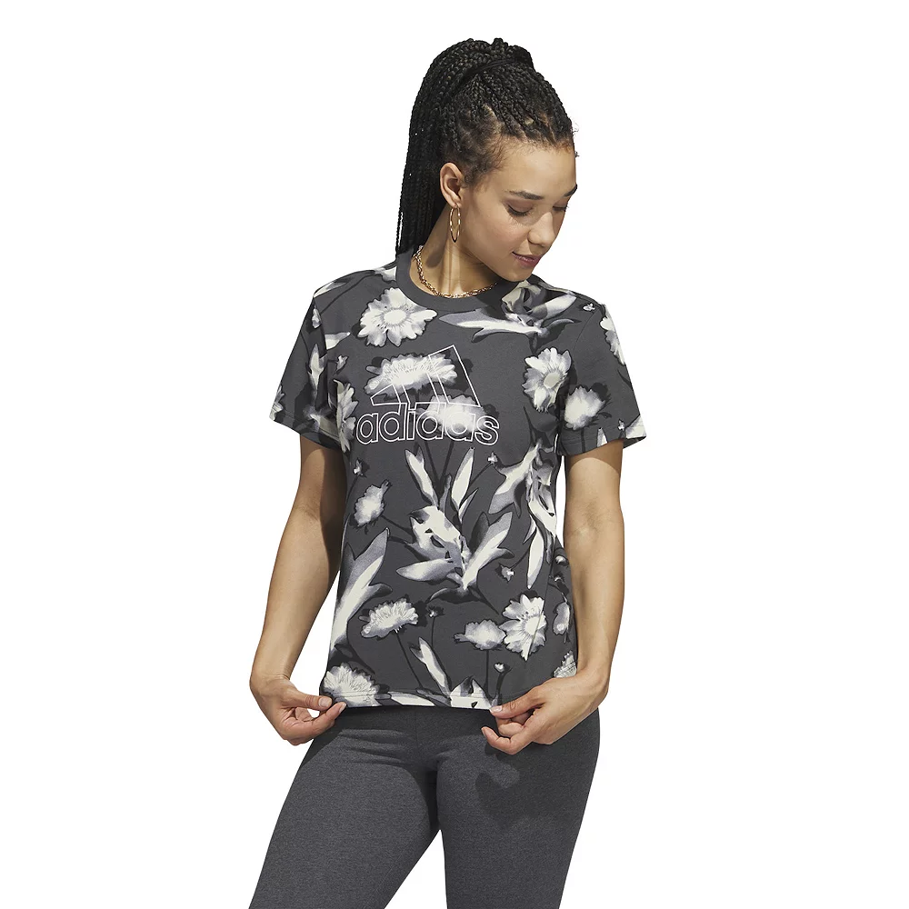 Women's adidas Bloom Print Tee 1 Women's adidas Bloom Print Tee