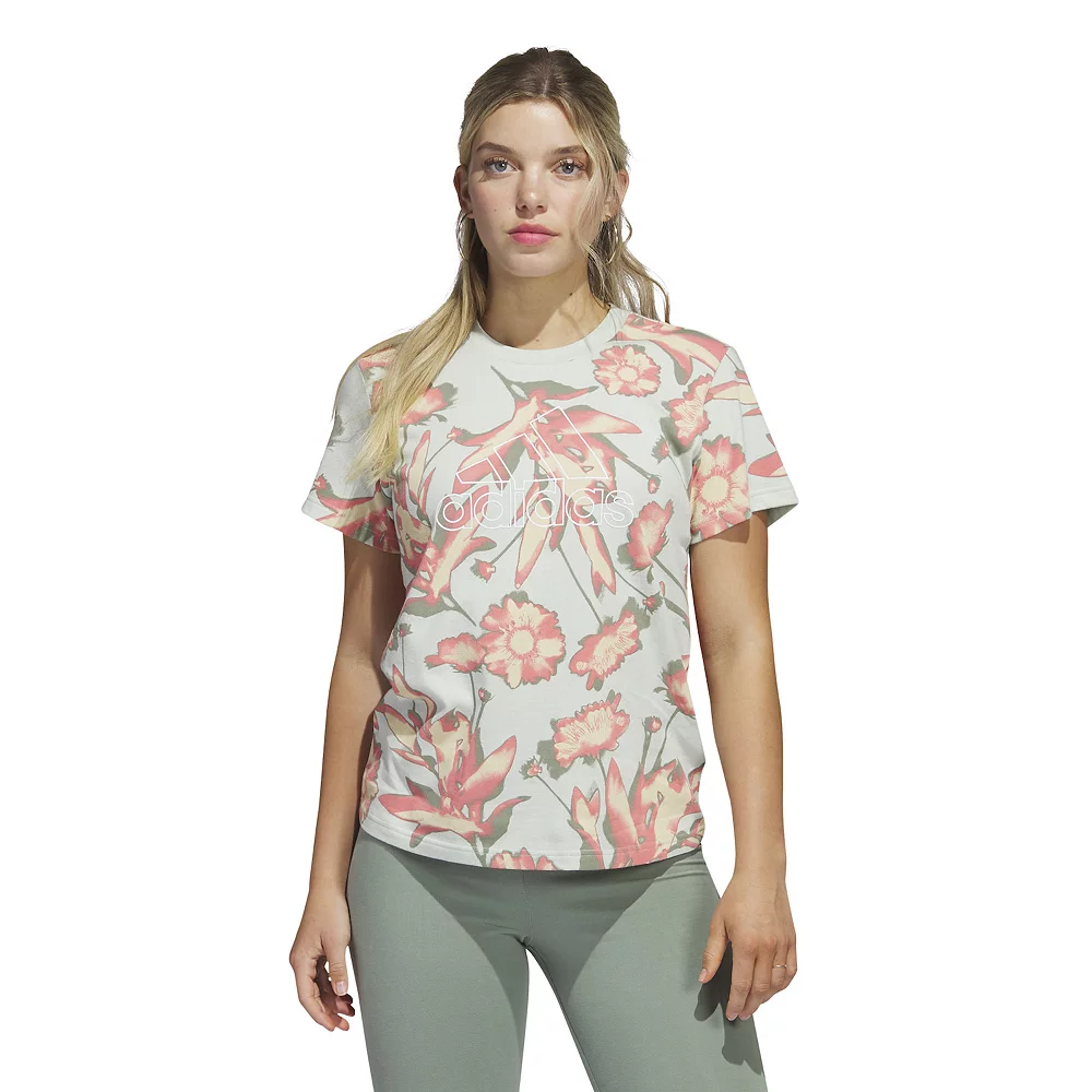 Women's adidas Bloom Print Tee 3 Women's adidas Bloom Print Tee - Image 3