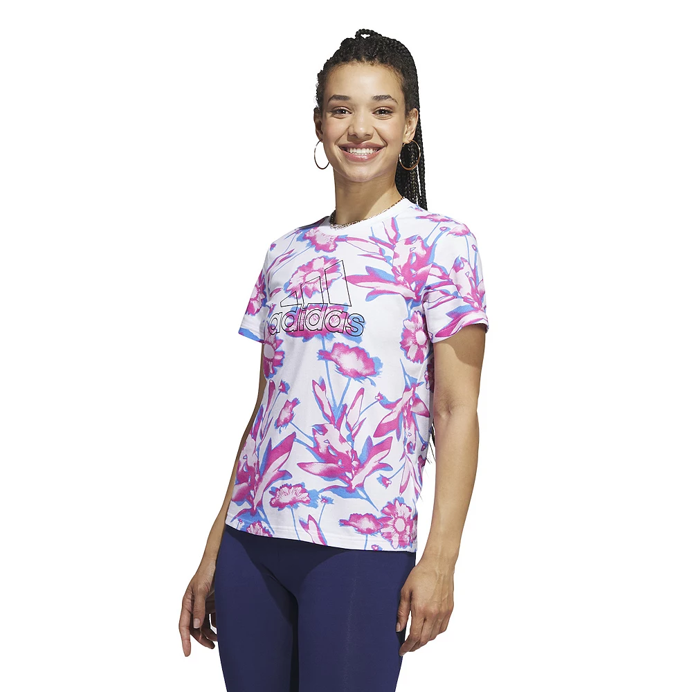 Women's adidas Bloom Print Tee 2 Women's adidas Bloom Print Tee - Image 2