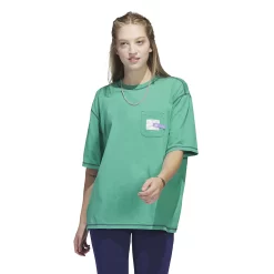 Women's adidas Sportswear Graphic Pocket Tee -Adidas Clothing Shop 5769472 Semi Court Green