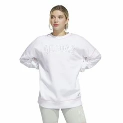 Women's adidas Sportswear Graphic Oversized Fleece Crewneck 9 Women's adidas Sportswear Graphic Oversized Fleece Crewneck -Adidas Clothing Shop 5770383 White