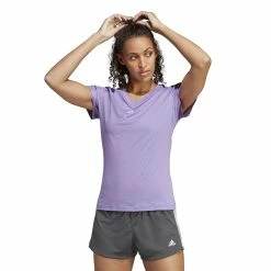 Women's adidas AEROREADY Train Essentials Minimal Tee 18 Women's adidas AEROREADY Train Essentials Minimal Tee -Adidas Clothing Shop 5770412 Violet Fusion