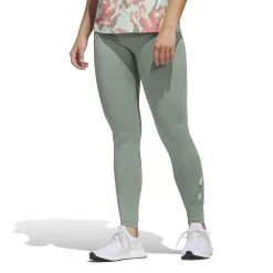 Women's adidas Bloom High-Waisted Leggings -Adidas Clothing Shop 5770482 Silver Green