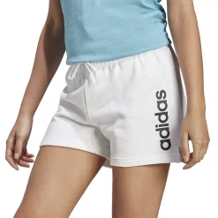 Women's adidas Essentials Linear French Terry Shorts -Adidas Clothing Shop 5774104 White Black