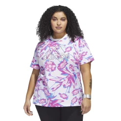 Plus Size adidas Bloom Print Tee