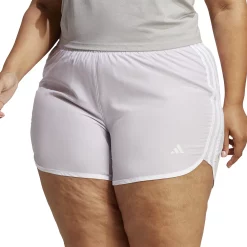 Plus Size adidas Marathon 20 Running Shorts -Adidas Clothing Shop 5776533 Silver Dawn