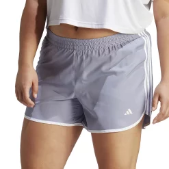 Plus Size adidas Marathon 20 Running Shorts -Adidas Clothing Shop 5776533 Silver Violet