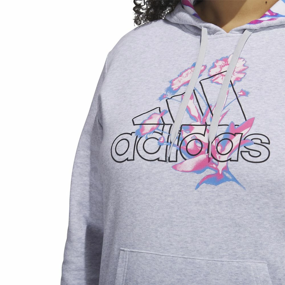Plus Size adidas Bloom Fleece Hoodie 6 Plus Size adidas Bloom Fleece Hoodie - Image 6