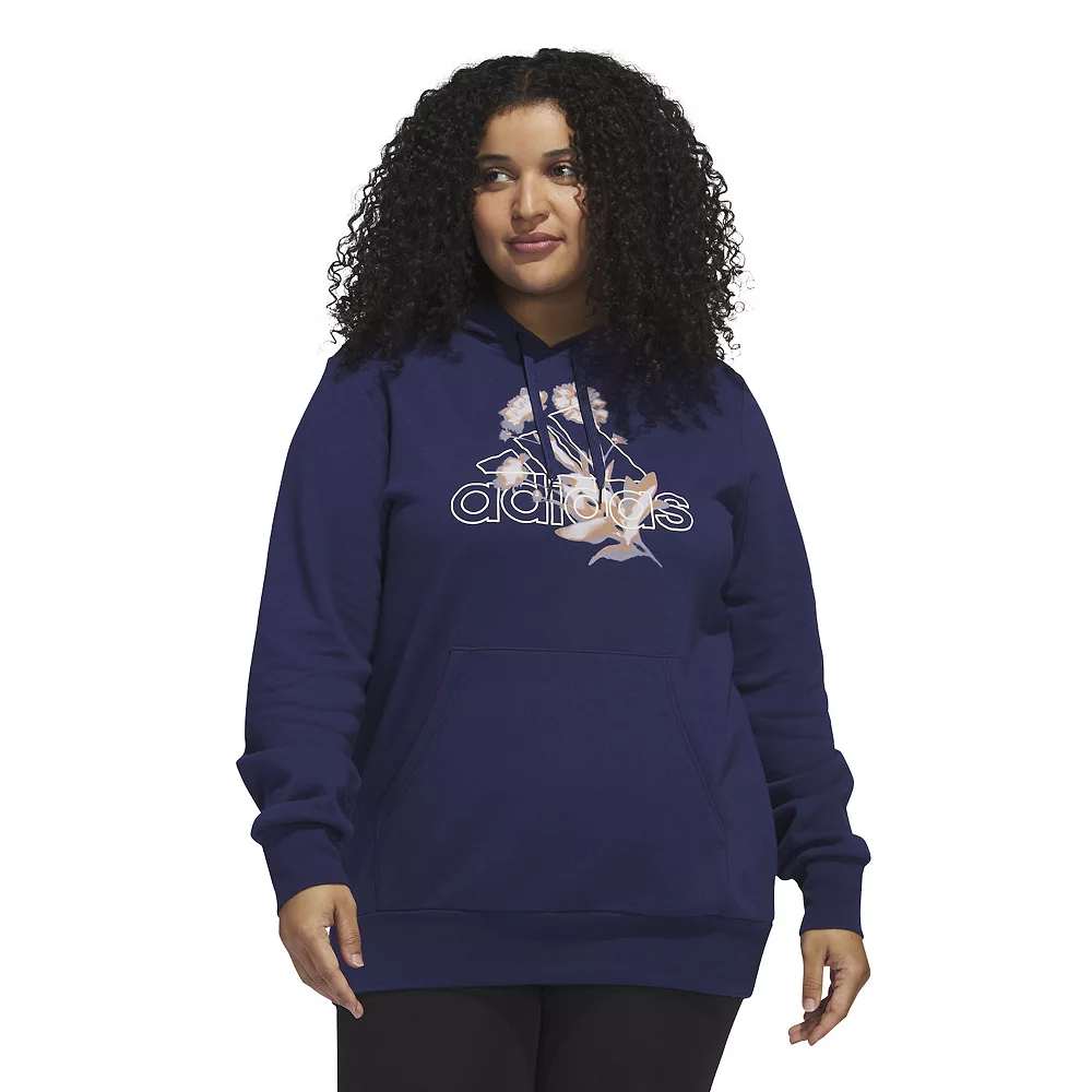 Plus Size adidas Bloom Fleece Hoodie 3 Plus Size adidas Bloom Fleece Hoodie - Image 3