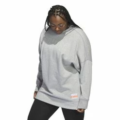 Plus Size adidas Graphic Sporstwear Indoor Crewneck Sweatshirt