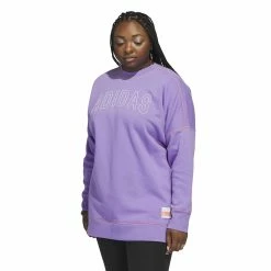 Plus Size adidas Graphic Sporstwear Indoor Crewneck Sweatshirt 11 Plus Size adidas Graphic Sporstwear Indoor Crewneck Sweatshirt -Adidas Clothing Shop 5777570 Violet Fusion