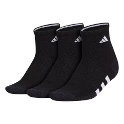 Women's adidas Cushioned 3.0 3-Pack Quarter Socks -Adidas Clothing Shop 5950562 Black Night Gray White