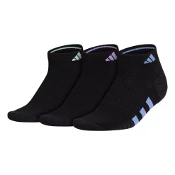 Women's adidas Cushioned 3.0 3-Pack Low Cut Socks -Adidas Clothing Shop 5950563 Black Blue Violet