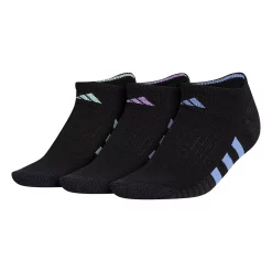 Women's adidas Cushioned 3.0 3-Pack No Show Socks -Adidas Clothing Shop 5950564 Black Blue Violet