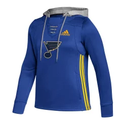 Women's adidas Blue St. Louis Blues Skate Lace Primeblue Team Pullover Hoodie -Adidas Clothing Shop 6024900 ALT2
