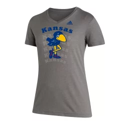 Women's adidas Heathered Gray Kansas Jayhawks Vault Logo Repeat Tri-Blend V-Neck T-Shirt 5 Women's adidas Heathered Gray Kansas Jayhawks Vault Logo Repeat Tri-Blend V-Neck T-Shirt -Adidas Clothing Shop 6026393 ALT2