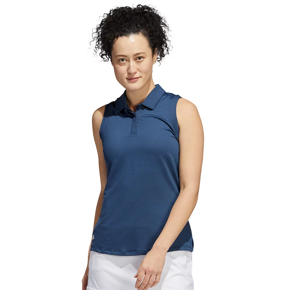 Women's adidas Sleeveless Polo Golf Shirt 4 Women's adidas Sleeveless Polo Golf Shirt - Image 4