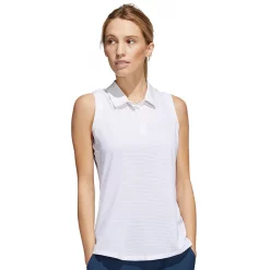 Women's adidas Sleeveless Polo Golf Shirt 10 Women's adidas Sleeveless Polo Golf Shirt -Adidas Clothing Shop 6142274 White
