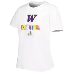 Women's adidas White Washington Huskies Fresh Pride T-Shirt 5 Women's adidas White Washington Huskies Fresh Pride T-Shirt -Adidas Clothing Shop 6155282 ALT2