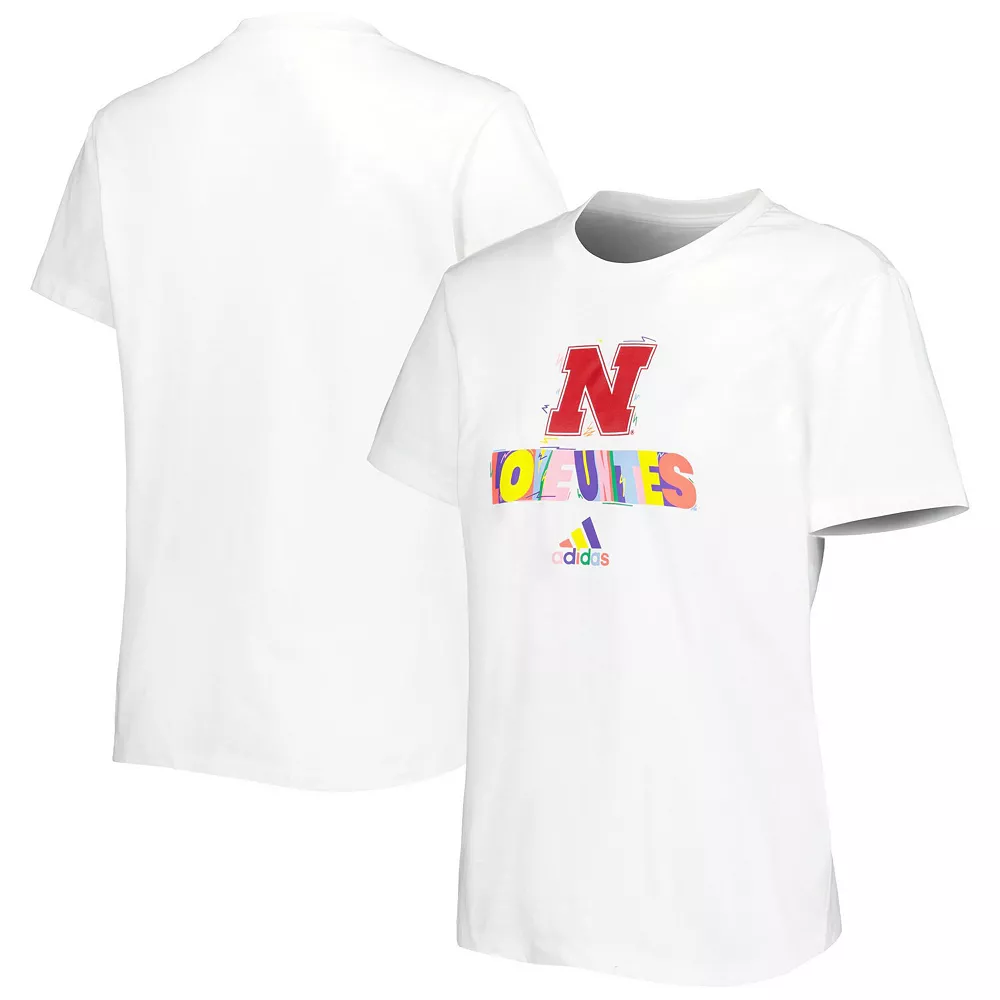 Women's adidas White Nebraska Huskers Fresh Pride T-Shirt 2 Women's adidas White Nebraska Huskers Fresh Pride T-Shirt - Image 2