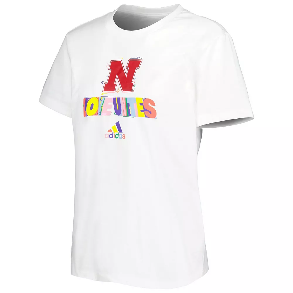Women's adidas White Nebraska Huskers Fresh Pride T-Shirt 3 Women's adidas White Nebraska Huskers Fresh Pride T-Shirt - Image 3