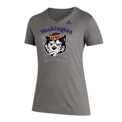 Women's adidas Heathered Gray Washington Huskies Vault Logo Repeat Tri-Blend V-Neck T-Shirt 5 Women's adidas Heathered Gray Washington Huskies Vault Logo Repeat Tri-Blend V-Neck T-Shirt -Adidas Clothing Shop 6158059 ALT2