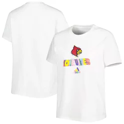 Women's adidas White Louisville Cardinals Fresh Pride T-Shirt