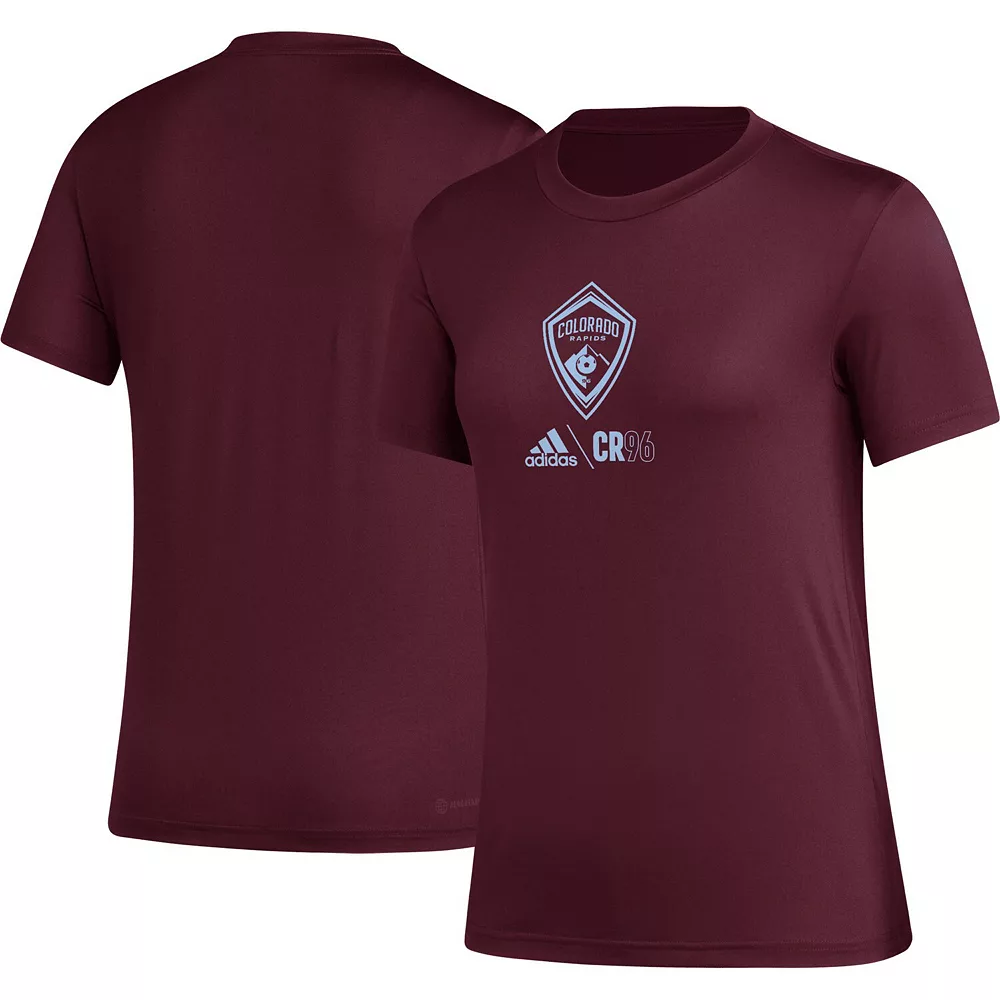 Women's adidas Burgundy Colorado Rapids AEROREADY Club Icon T-Shirt 1 Women's adidas Burgundy Colorado Rapids AEROREADY Club Icon T-Shirt