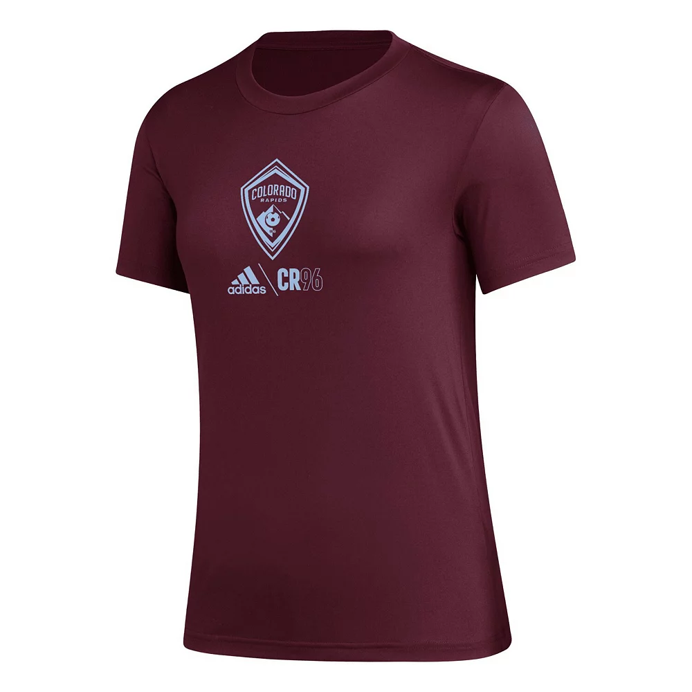 Women's adidas Burgundy Colorado Rapids AEROREADY Club Icon T-Shirt 3 Women's adidas Burgundy Colorado Rapids AEROREADY Club Icon T-Shirt - Image 3